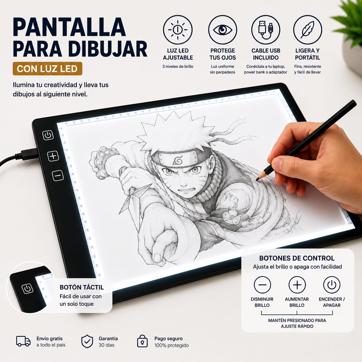 Pantalla LED para Dibujo Ultra delgada