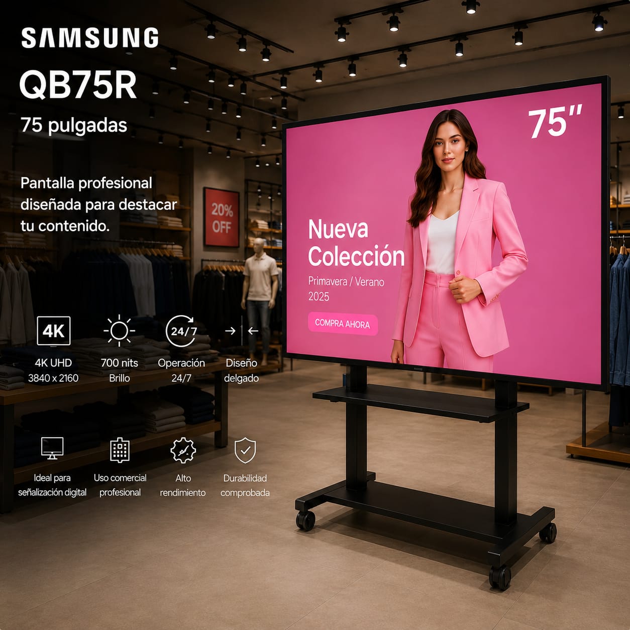 TV Samsung QB75R